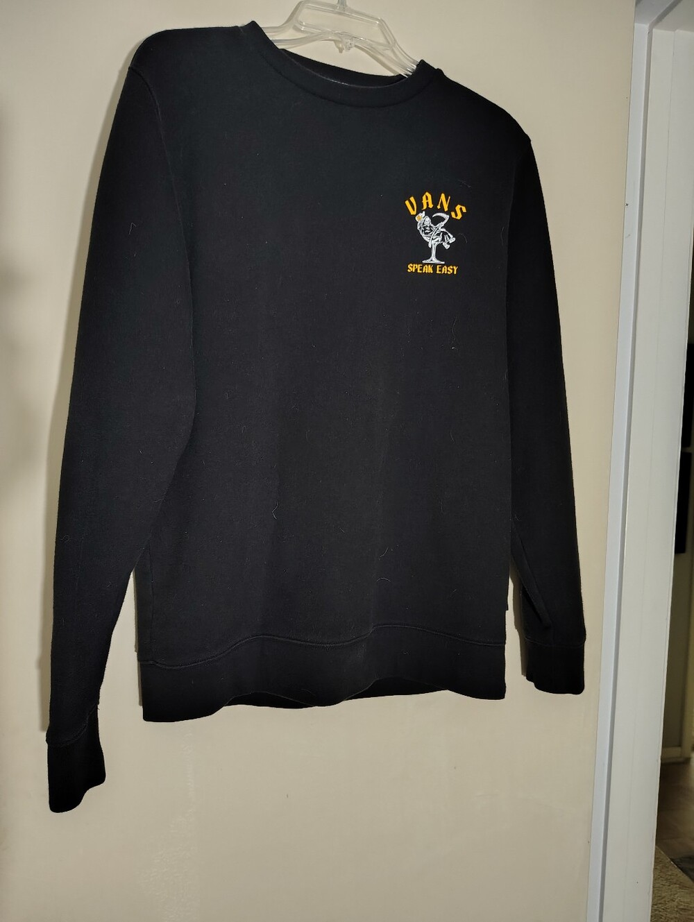 Vans Black Crewneck with Yellow Graphic